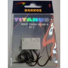 Anzois Barros Titanus Chinu Okiami-B nº1 10 Pcs